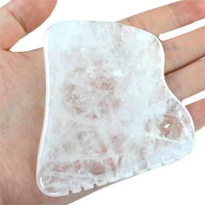 Equipo de masaje corporal pulido blanco personalizado Gua Sha tablero de piedra Jade Guasha herramienta para relajar los músculos