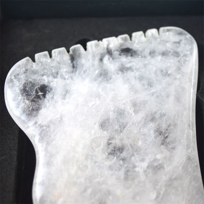 Equipo de masaje corporal pulido blanco personalizado Gua Sha tablero de piedra Jade Guasha herramienta para relajar los músculos