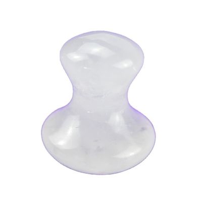 Piedra de raspado de Gua Sha en forma de hongo de cuarzo caliente y claro para masaje muscular de cuerpo completo herramienta y tratamiento facial
