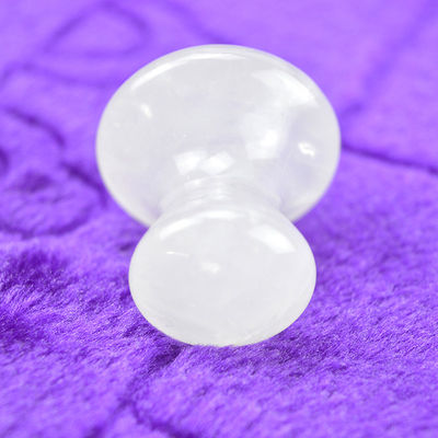 Cuarzo claro Gua Sha para adelgazar la cara y eliminar masaje Cubierta de cuerpo completo 41 * 35mm Forma de piedra de hongo natural