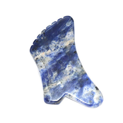 Área de masaje de cuerpo entero Área de masaje de masaje de masaje natural azul Sodalite Gua Sha para aliviar la fatiga y el cuidado de la salud en 2024