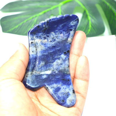 Área de masaje de cuerpo entero Área de masaje de masaje de masaje natural azul Sodalite Gua Sha para aliviar la fatiga y el cuidado de la salud en 2024