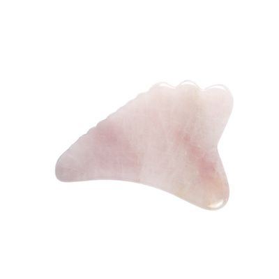 2024 forma de ala rosa cuarzo gua sha tabla de raspado rosa cristal guasha masajeador facial del cuerpo herramienta de spa para herramientas de masaje