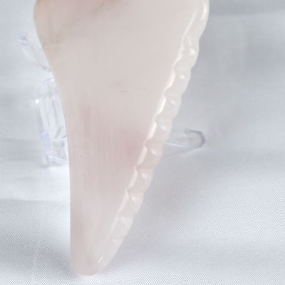 2024 forma de ala rosa cuarzo gua sha tabla de raspado rosa cristal guasha masajeador facial del cuerpo herramienta de spa para herramientas de masaje