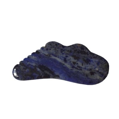 Masaje corporal Puntos azules en forma de caballo de mar Sodalite Gua Sha Herramientas para masaje facial y de la piel del cuerpo en Guasha SPA Therapy