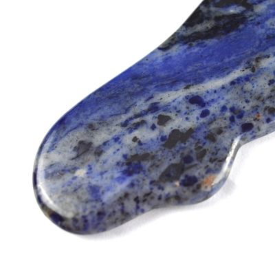 Masaje corporal Puntos azules en forma de caballo de mar Sodalite Gua Sha Herramientas para masaje facial y de la piel del cuerpo en Guasha SPA Therapy