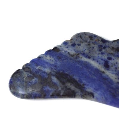 Masaje corporal Puntos azules en forma de caballo de mar Sodalite Gua Sha Herramientas para masaje facial y de la piel del cuerpo en Guasha SPA Therapy