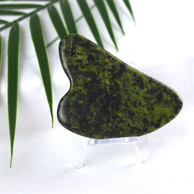 Tabla de masaje de raspado de Gua Sha verde Sodalite para el tratamiento de masaje de piedra de jade para todo el cuerpo