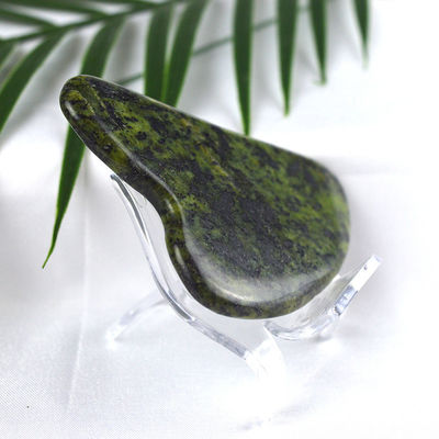 Tabla de masaje de raspado de Gua Sha verde Sodalite para el tratamiento de masaje de piedra de jade para todo el cuerpo