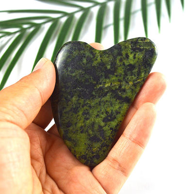 Tabla de masaje de raspado de Gua Sha verde Sodalite para el tratamiento de masaje de piedra de jade para todo el cuerpo