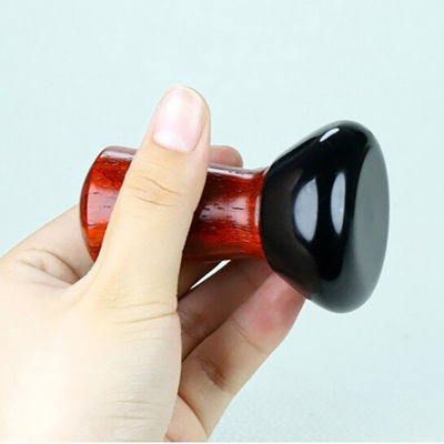 Red Pear Wood Mini Bian Piedra Ojo Cara Gua Sha Masajista Cinturón de Masaje Portátil para Piedra Natural Caliente Máquina Guasha Eléctrica