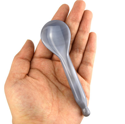 Masajista corporal Cuchara de ágata gris Roller Cuchara Gua Sha para masaje de tejidos profundos y punto de acupresión