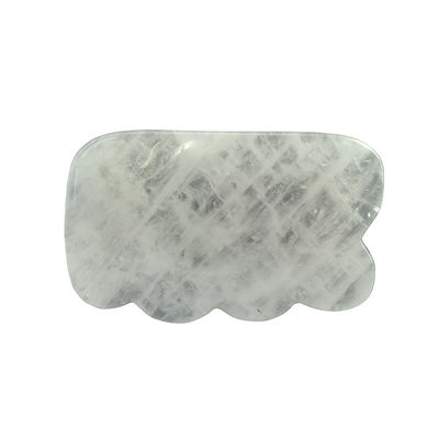 Guasha de cristal blanco Gua Sha de jade natural Guasha herramientas faciales para masaje corporal SPA Acupuntura Cara Cuello y ojos Cuidado de la piel regalo