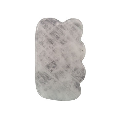Guasha de cristal blanco Gua Sha de jade natural Guasha herramientas faciales para masaje corporal SPA Acupuntura Cara Cuello y ojos Cuidado de la piel regalo