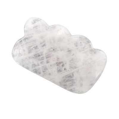 Guasha de cristal blanco Gua Sha de jade natural Guasha herramientas faciales para masaje corporal SPA Acupuntura Cara Cuello y ojos Cuidado de la piel regalo