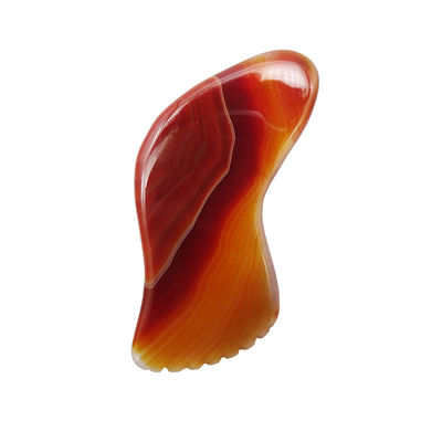 Agate Rojo Gua Sha herramienta de masaje para SPA terapia de acupuntura y masaje facial y del cuerpo cuidado de la salud
