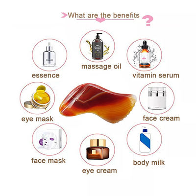 Agate Rojo Gua Sha herramienta de masaje para SPA terapia de acupuntura y masaje facial y del cuerpo cuidado de la salud
