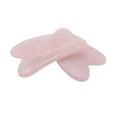 OEM/ODM aceptable Rose Quartz Gua Sha Natural Jade Guasha Herramientas faciales para el cuerpo Cara Cuello y ojos Cuidado de la piel Masaje SPA