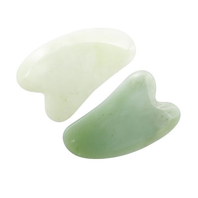 Xiuyan Jade Guasha Tabla para cuidado de la piel del rostro y el cuerpo Forma del corazón Gua Sha herramienta de masaje para aliviar las tensiones musculares