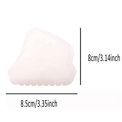 Masajista corporal portátil portátil de jade blanco afgano Gua Sha Board para cuidado facial y corporal personalizable