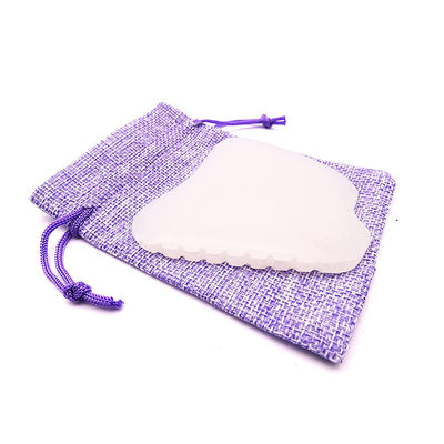 Masajista corporal portátil portátil de jade blanco afgano Gua Sha Board para cuidado facial y corporal personalizable