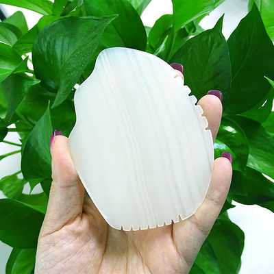 Masaje / Elevación Firmamiento / Función antienvejecimiento Natural afgano Jade Blanco Gua Sha Tabla para masaje Spa Acupuntura Terapia