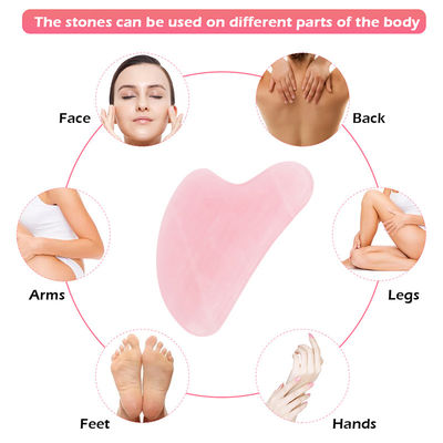 Herramienta portátil de masaje de piedra de Gua Sha de jade natural para cara cuello levantamiento de la piel eliminación de arrugas cuidado de la belleza terapia física