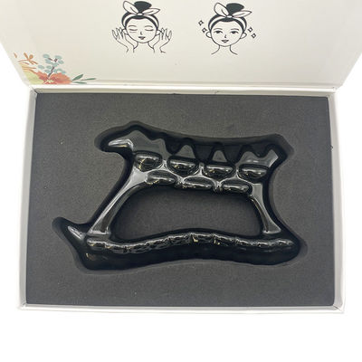 Herramienta de masaje para el cuidado de la salud personal Negro Cerámica Gua Sha Tratamiento facial y corporal Equipo de cuidado de la piel de belleza