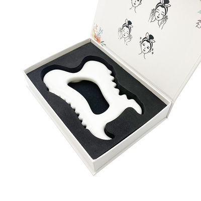Herramientas faciales de cerámica Gua Sha para el cuidado de la piel de la cara Herramientas fáciles de incluir Bolsa de lujo y guía de regalos para mujeres