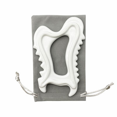 Herramientas faciales de cerámica Gua Sha para el cuidado de la piel de la cara Herramientas fáciles de incluir Bolsa de lujo y guía de regalos para mujeres