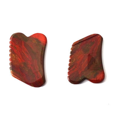 OEM/ODM soportado Masaje facial natural Gua Sha Piedra Mookaite Guasha Turquesa Blanca para reducir las líneas finas faciales