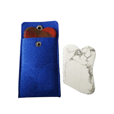 OEM/ODM soportado Masaje facial natural Gua Sha Piedra Mookaite Guasha Turquesa Blanca para reducir las líneas finas faciales