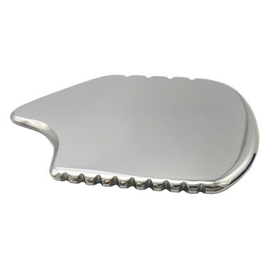 Plata Gua Sha herramienta facial tabla Guasha de acero inoxidable para SPA acupuntura para el cuerpo cara cuello y ojos cuidado de la piel regalo para mujer