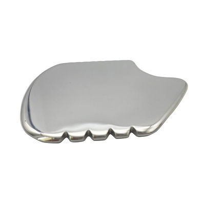 Plata Gua Sha herramienta facial tabla Guasha de acero inoxidable para SPA acupuntura para el cuerpo cara cuello y ojos cuidado de la piel regalo para mujer