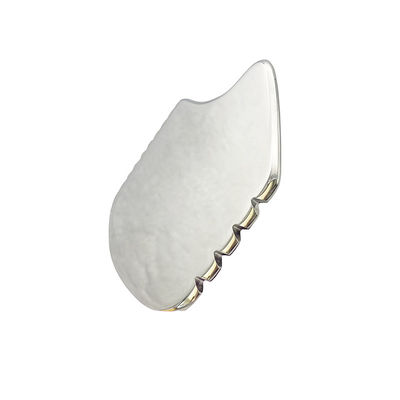 Plata Gua Sha herramienta facial tabla Guasha de acero inoxidable para SPA acupuntura para el cuerpo cara cuello y ojos cuidado de la piel regalo para mujer