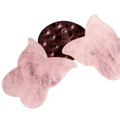 Masajeador facial de forma de mariposa Placa de masaje de Jade Guasha piedra natural Gua Sha raspador para cuello cuerpo acupuntura Spa