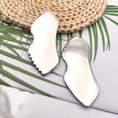 Acero inoxidable Guasha masaje muscular relajante herramienta de metal para masajeador facial sonda de tejidos terapia física placa de raspado