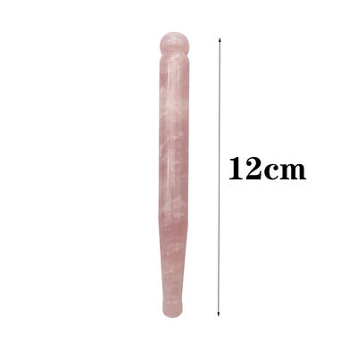 OEM ODM Rosa natural de cuarzo Guasha bastón de masaje aguja de alivio muscular Cuerpo Gua Sha masajista de punto Roller Guasha herramienta