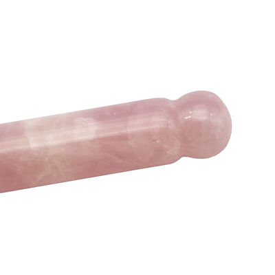 OEM ODM Rosa natural de cuarzo Guasha bastón de masaje aguja de alivio muscular Cuerpo Gua Sha masajista de punto Roller Guasha herramienta