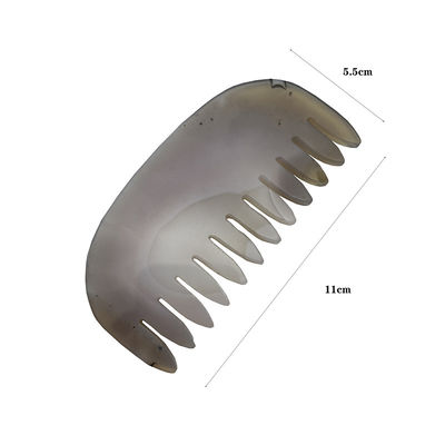 Natural Agate Gris Jade Guasha peine La última cabeza y meridiano herramienta de masaje para masaje de cara / cuerpo