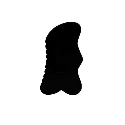 Masajeador Facial Obsidiano Guasha Hermoso Masaje Raspado Obsidiano Negro Masajeador Facial Acupuntura Gua Sha Eye Face Board Herramienta SPA