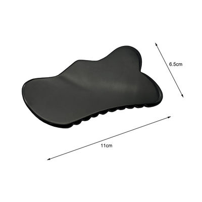 Masajeador Facial Obsidiano Guasha Hermoso Masaje Raspado Obsidiano Negro Masajeador Facial Acupuntura Gua Sha Eye Face Board Herramienta SPA