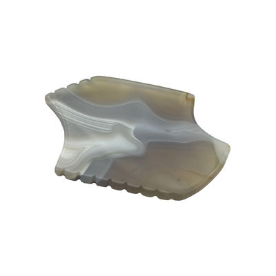 Agate gris Guasha raspado de piedra masajeador corporal portátil para el gua sha de jade natural y levantamiento de la piel