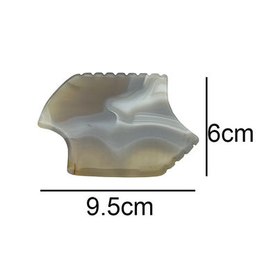 Agate gris Guasha raspado de piedra masajeador corporal portátil para el gua sha de jade natural y levantamiento de la piel