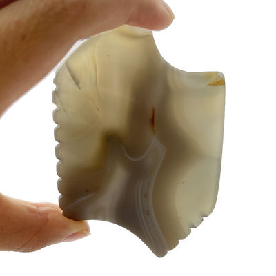 Agate gris Guasha raspado de piedra masajeador corporal portátil para el gua sha de jade natural y levantamiento de la piel