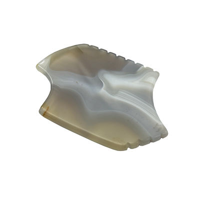 Agate gris Guasha raspado de piedra masajeador corporal portátil para el gua sha de jade natural y levantamiento de la piel