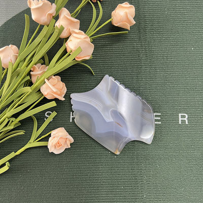 Agate gris Guasha raspado de piedra masajeador corporal portátil para el gua sha de jade natural y levantamiento de la piel