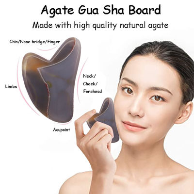 Masajista Forma de corazón Gua Sha Tabla Jade Stone para masaje facial SPA Tratamiento de acupuntura