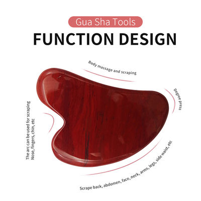 Masajista Forma de corazón Gua Sha Tabla Jade Stone para masaje facial SPA Tratamiento de acupuntura