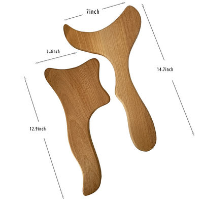 Terapia corporal Rollo muscular de madera Conjunto de 5 piezas Masajista de madera para Maderoterapia Anticelulitis Drenaje linfático Alivio del dolor